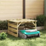 Torana - garage pour robot tondeuse marron 84 x 80 x 56 cm pin impr�gn�