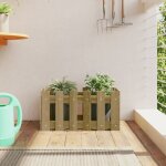 Torana - jardinière avec design de clôture 60x30x30 cm pin imprégné Torana - jardinière avec design de clôture 60x30x30 cm pin imprégné