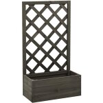 Torana - jardinire  treillis de gris 50x25x90 cm bois de sapin