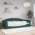 Torana - lit de repos sans matelas vert fonc� 100x200 cm velours
