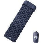 Torana - matelas de camping gonflable avec oreiller 1 personne gris