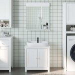 Torana - meubles de salle de bain 2 pcs berg blanc bois de pin massif