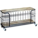 Torana - meuble tv 100x40x45 cm bois de manguier massif
