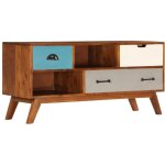 Torana - meuble tv avec 3 tiroirs 110x35x50 cm bois d'acacia solide Torana - meuble tv avec 3 tiroirs 110x35x50 cm bois d'acacia solide