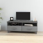 Torana - meuble tv gris fonc� 106x40x40 cm bois massif de pin