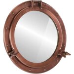 Torana - miroir en forme de hublot mural 50 cm aluminium et verre