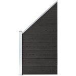 Torana - panneau de clôture wpc 95x(105 - 180) cm gris Torana - panneau de clôture wpc 95x(105 - 180) cm gris