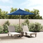Torana - parasol de avec mt en bois bleu azur 198x198x231 cm