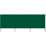 Torana - paravent 3 panneaux tissu 400 x 160 cm vert