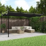 Torana - pergola avec toit r�tractable anthracite 395x292x230 cm