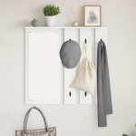 Torana - porte - manteau mural blanc 84 x 10 x 80 cm bois d'ing�nierie