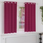Torana - rideaux avec des rideaux 2 pcs bordeaux polyester