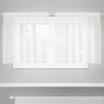 Torana - rideaux avec des rideaux floral blanc 150 x 100 cm polyester