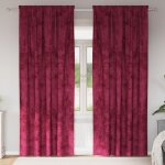 Torana - rideau 2 pcs rouge bordeaux 225 x 140 cm velours Torana - rideau 2 pcs rouge bordeaux 225 x 140 cm velours