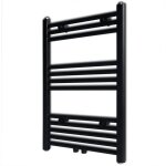 Torana - sèche - serviettes eau chaude à rails droits noir 500x764 mm Torana - sèche - serviettes eau chaude à rails droits noir 500x764 mm