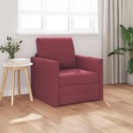 Torana - canap - lit avec coussin rouge bordeaux 74 x 77 x 81 cm tissu