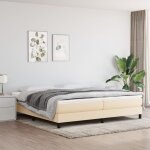 Torana - sommier  lattes de lit avec matelas crme 200x200 cm tissu