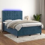 Torana - sommier � lattes de lit matelas et led bleu fonc� 140x200 cm