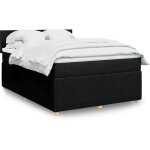 Torana - sommier � lattes de lit avec matelas noir 160x200 cm tissu