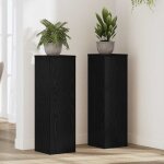 Torana - support de plante 2 pcs ch�ne noir 25 x 25 x 80 cm