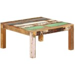 Torana - table basse 80x80x40 cm bois de récupération massif Torana - table basse 80x80x40 cm bois de récupération massif