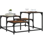 Torana - table basse chne fum 68x68x40 cm bois d'ingnierie