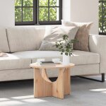 Torana - table basse naturel 50 x 50 x 35 cm bois massif en pin