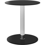Torana - table basse noir 40 cm verre tremp�