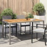 Torana - table de pour repas gris 150 x 90 x 75 cm poly rotin