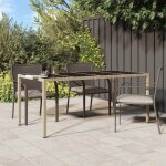 Torana - table de pour repas beige 190 x 90 x 75 cm poly rotin