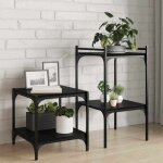 Torana - tagère à livres 4 pcs noir 40 x 40 x 1. 5 cm bois d'ingénierie Torana - tagère à livres 4 pcs noir 40 x 40 x 1. 5 cm bois d'ingénierie