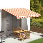 Torana - tissu de remplacement pour auvent jaune et orange 4, 5x3 m