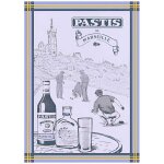 Torchon de cuisine en coton jacquard bleu - pastis Torchon de cuisine en coton jacquard bleu - pastis