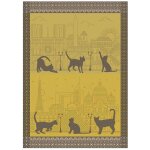 Torchon de cuisine rectangulaire en coton jacquard - chat Torchon de cuisine rectangulaire en coton jacquard - chat