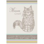 Torchon de cuisine rectangulaire en coton jacquard - chat Torchon de cuisine rectangulaire en coton jacquard - chat