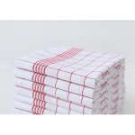 Torchons (lot de 6), 45 x 62 cm - rouge - lntyq