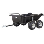 Torros - remorque double essieux 680 kg benne en plastique pe basculante 1750 x 1012 x 454 mm ahr680p4 ...