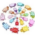 Tortue, ensemble de mini figurines avec 30 tortues en r�sine de 10 couleurs brillantes dans le noir, ...