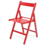 Toscohome - chaise pliante en bois rouge penelope