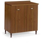 El�ment bas de cuisine 2 portes couleur noyer antique 80x50x85h cm