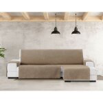 Toscohome - housse de canap 240 cm pour canap avec pninsule droite coloris beige - valeria