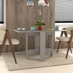 Toscohome - table pliante peu encombrante moka 130x76 cm - artemio