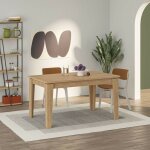 Toscohome - table  rallonge 140x80 cm couleur chne - tolmen