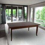Toscohome - table rectangulaire à rallonge en bois massif 140x80 cm coloris noyer - verona Toscohome - table rectangulaire à rallonge en bois massif 140x80 cm coloris noyer - verona