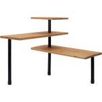 Totally addict - etag�re d'angle 3 niveaux � poser 43x43x27 cm en bambou et m�tal