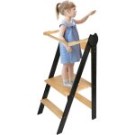 Haloyo - tour d'apprentissage pour enfant pliable, chaise haute bb, tour d'apprentissage, scurit, ...