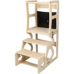 Sifree ? tour d'apprentissage montessori �volutive 40x56x90cm ? panneau multicouche ? barre de s�curit� ...