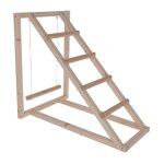 Tour d'escalade pour poules en bois ? dimensions 85x55x76 cm ? �chelle robuste et balan�oire pour divertisseme ...