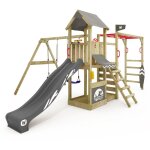 Tour de jeux en bois smart baboon avec balanoire et toboggan, tour d'escalade avec bac  sable, chelle ...