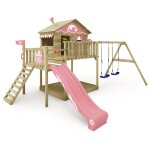 Tour de jeux en bois smart coast avec balançoire et toboggan, maisonnette sur pilotis avec bac à sable, ... Tour de jeux en bois smart coast avec balançoire et toboggan, maisonnette sur pilotis avec bac à sable, ...